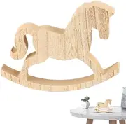 Rocking Horse Toys Decor | Rocking Horse Decor Toy | Wood Horse Statue for Home, Wooden Rocking Horse Table Craft Rocking Decor Art Home Statue