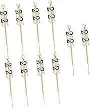 [NUOBESTY] Earrings Jewelry Earrings Studs Number Charm Novelty Ear Ring Dangly Earrings Threader Ear Climber Earrings New Year Dangle Earrings Hoops Dangling Zinc Alloy