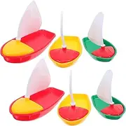 BESTonZON 6Pcs Beach Sailing Boat Sailboats for Bath Beach Supplies for Random Colors for Boys