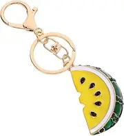 [FOMIYES] Watermelon Keychain Metal Pendant Keyring Rhinestone Stylish Fruit Charm for Handbag Purse Car Keyring