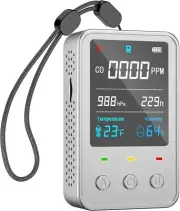[5-in-1] Portable Carbon Monoxide Detector for Travel Mini CO Meter Integrated [