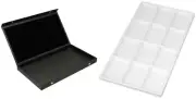 Black Display Case Box Necklace Bracele w/t White 12 Compartment Display Tray