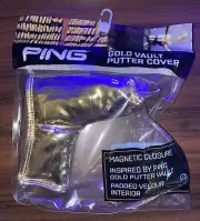 Rare Limited Edition Ping Gold Vault Blade Putter Headcover Golf Head Cover