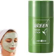 Green Mask Stick Green Clay Purifying Clay Stick Face Cover Deep Cleansing Moisturizing Facial Blackhead Remover Acne Green Tea Face Cover (Green)