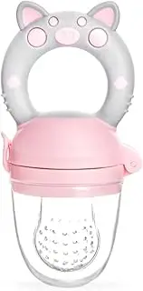 Pink Color Baby Fruit Feeder – Silicone Pacifier for Fresh Food, Easy Grip for Infants and Safe for Infant Self-Feeding