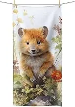 Beach Towel, Australian Animals, Quokka, Polycotton Towel 30" × 60"
