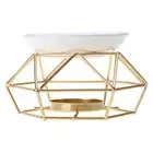 Metal Votive Tealight Holder with Geometric Shapes Easy to Use Cute Gift