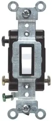 Leviton S02-CS315-2WS White Commercial Grade 3-Way AC Quiet Switch Toggle