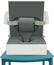 Toddler Booster Seat for Dining Table Non Slip Booster Seat Pad with Backrest Waterproof Booster Chair Cushion Comfortable Kids Booster Seat with Safety Belt for Toddlers Eating