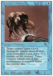 4x Unstable Mutation Revised MtG Magic Blue Common 4 x4 Card Cards