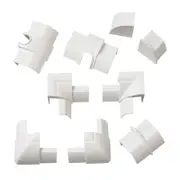 D-Line 22 x 22mm White 9 PieceS Smooth Fit Cable Cover Accessories Bends Connectors Endcap
