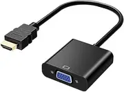 HDMI to VGA, Gold-Plated HDMI to VGA Adapter, Male to Female for Computer, Desktop, Laptop, PC, Monitor, Projector, HDTV, Chromebook, Raspberry Pi, Roku, Xbox and More HDMITOVGA