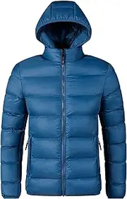 [PHJTOMK] Men's Lightweight Winter Jackets Water Resistant Winter Parka Coat Insulated Quilted Jackets for Snow Ski