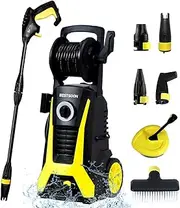 3600PSI High Pressure Washer, Electric Pressure Washer with Spray Gun and Hose Reel, 2200W Power Washer Electric High Pressure Cleaner Washer Gurney Water Pump Hose with 6 Nozzles