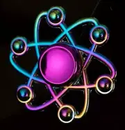 ATOMIC ATOM - Hand Fidget SIGN Spinner EDC Neon Rainbow Cool Spinner Gift NEW
