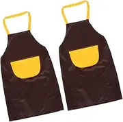 Alipis Baking Apron 2pcs Art Painting Apron Gardening Apron Mini Apron Overalls for Kids Crafting Apron Adult Bib Chef Bibs Kids Art Apron Kids Cooking Apron Children Apron Water Proof