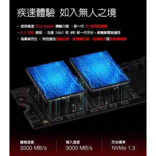 威剛 SX8200 PRO 256G 512G 1TB PCIe M.2 2280 附散XPG熱片 固態硬碟 SSD