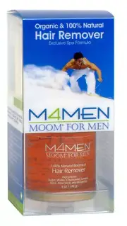 Mens Moom for Men Organic Wax Waxing Kit Chest Back Hair Removal Remover Strips