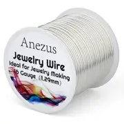 16 Gauge Jewelry Wire Silver Craft Wire Tarnish Resistant Copper Wire for Jewe