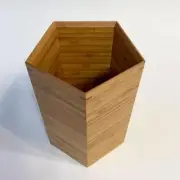 Wooden Pentagon Ice Bucket for Wine, Champagne Made in Japan NEW