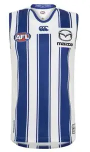 North Melbourne Kangaroos AFL Mens Away Guernsey Sizes S-5XL
