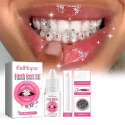 Tooth Gems Kit, DIY Tooth Jewelry Kit Removable Tooth Ornaments Artificial Fashionable Crystal Tooth Ornaments for Reflective Teeth Ornament Decor