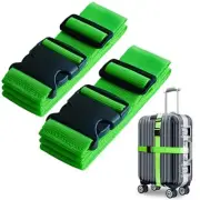 2 Pack 2x78 Inch Luggage Suitcase Strap Belts Adjustable Baggage Strap