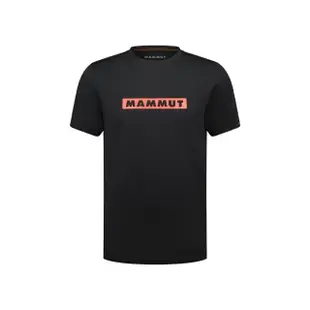 【Mammut 長毛象】QD Logo Print T-Shirt AF Men 快乾LOGO短袖T恤 男款 黑PRT2 #1017-02012-00254