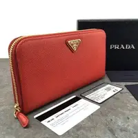 在飛比找蝦皮購物優惠-近全新 PRADA 長夾 Saffiano皮革 日本直送 二