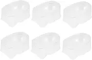 FOMIYES 6pcs Nail Dipping Powder Box Dip Storage Case Nail Tray Manicure Powder Jar Manicure Case Para Guardar Cajas Organizadoras Powder Container Liquid Tip Nail Dip Tray Soak White