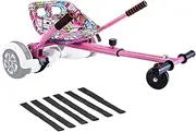 Hoverboard Go Kart Attachment - Cool Seat, Swivel Wheel, Adjustable Length - Compatible with 6.5'', 8'', 8.5'', 10'' Hoverboards - Safe & Fun for Kids and Adults!