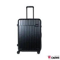 在飛比找Yahoo奇摩購物中心優惠-CROWN 皇冠 26吋 防盜拉鍊箱拉桿箱 行李箱