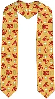 [EdWal] Beer and crawfish pattern print Graduation Stole and Sash Class for Unisex Adult Honor Stole Honor Stole of 2025