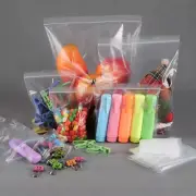 100 Grip Seal Bag Reusable Strong Zip Lock, Clear Resealable Plastic Polythen...
