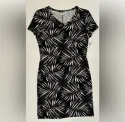 NWT OLD NAVY Sheath Dress NAVY BLACK& WHITE size M Stretchy Summer Bodycon Cute!
