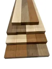 Pack Of 15,Leopardwood,Hard maple,Black Walnut |Lumber Boards Blocks 3/4"x2"x42"