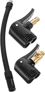 HANABASS 2Pcs Car Adapter Air Pump Nozzle with Motorcycle Tyre Inflator Chuck for Easy Tire Inflation Durable Design Compatible with Various Inflatable