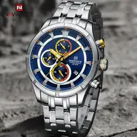在飛比找蝦皮購物優惠-Naviforce 8046 男士運動計時手錶原裝品牌休閒藍