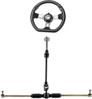 Steering Wheel Steel Kit Gear Rack Pinion Adjustable Shaft for ATV Go Kart Buggy