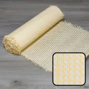 PLASTIC Rattan Cane Webbing | HEX Circle | LIGHT YELLOW