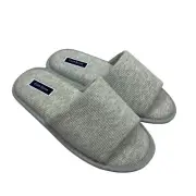 Club Room Mens Waffle Slip-On Open Toe Slippers Gray M 8-9