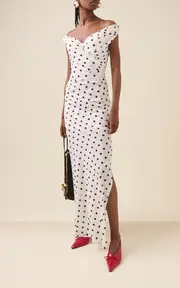 [Jacquemus] Rita Off-The-Shoulder Polka-Dot Maxi Dress