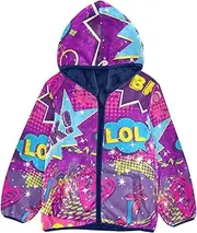 [GuoChe] Sherpa Lined Toddler Hoodie 1970s Disco Retro Grunge Graffiti Toddler Girl Winter Jacket Navy Blue Toddler Zip Up