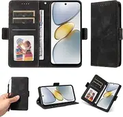 Cover Compatible with Oppo A78 5G / A58x 5G,Compatible with Oppo A58 (China) Card Slot Magnetic Flop Side Clip PU Leather Black