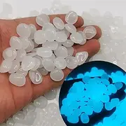 HQSGDMN Glow in The Dark Rocks, Garden Stones Glowing Rubble for Outdoor Indoor Decoration Yards Lawns Walkway Decorative (Color : White, Size : 1200pcs)
