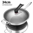 Non Coating Pan Wok 32/34cm Honeycomb Pot Gas Induction Cooker
