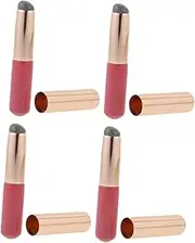 Ipetboom 4pcs Lip Brush Set Silicone Makeup Brush Kit for Time-saving Compact Design