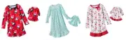 2 Piece Nightgown Pajamas With Matching Doll Outfit ~ Pick Your Size & Pattern