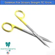 TC Goldman Fox Scissors Straight Tip 13cm Dental Surgical Micro Shears Gold Grip