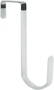 Spectrum Over-The-Door Single Hook Vinyl Coated White 4-3/4" X 7/16" X 4" - Pack